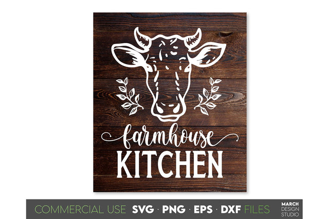 Farmhouse Kitchen Sign SVG, Farmers Kitchen SVG PNG DXF EPS SVG March Design Studio 