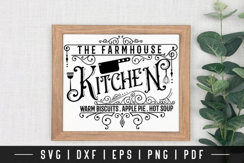 Farmhouse Kitchen SVG, Vintage Kitchen Sign SVG SVG CraftLabSVG 