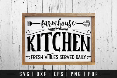 Farmhouse Kitchen - Vintage Kitchen Sign SVG SVG CraftLabSVG 