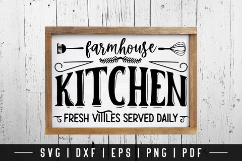 Farmhouse Kitchen - Vintage Kitchen Sign SVG SVG CraftLabSVG 