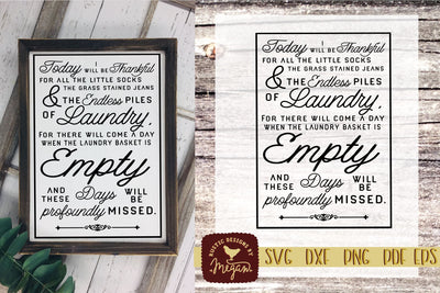Farmhouse Laundry Thankful For Little Socks SVG DXF SVG Tinker & Teal 