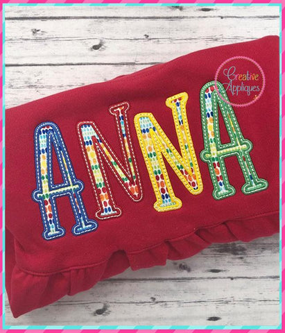 Farmhouse Lemonade Applique Alphabet Embroidery Design Embroidery/Applique DESIGNS Creative Appliques 