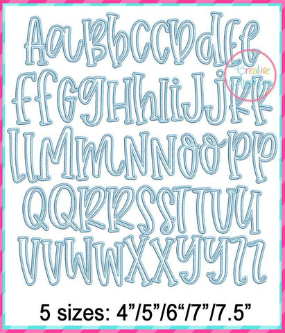 Farmhouse Lemonade Applique Alphabet Embroidery Design Embroidery/Applique DESIGNS Creative Appliques 