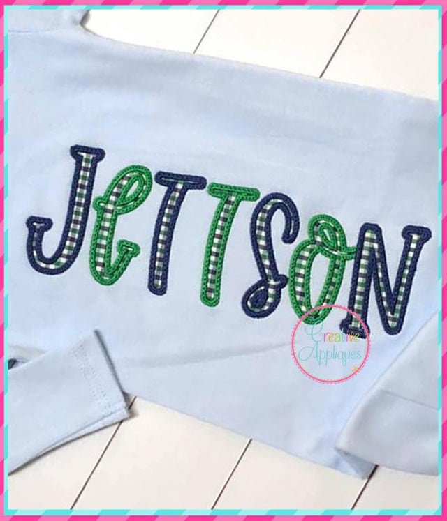 Farmhouse Lemonade Applique Alphabet Embroidery Design Embroidery/Applique DESIGNS Creative Appliques 