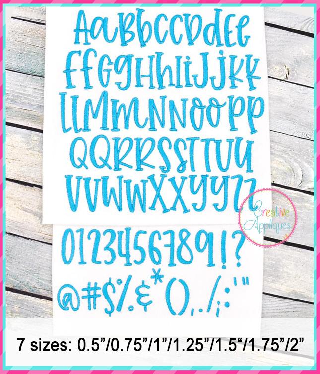 Farmhouse Lemonade Embroidery Font So Fontsy