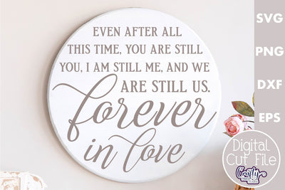 Farmhouse Love Round Sign Svg, Forever In Love SVG Crafty Mama Studios 