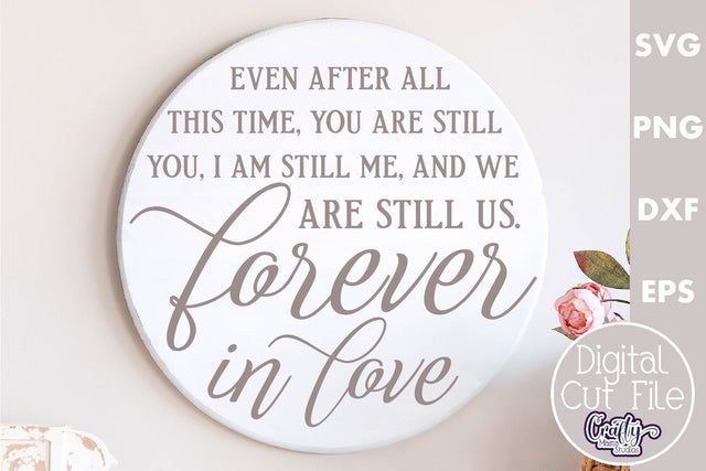 Farmhouse Love Round Sign Svg, Forever In Love SVG Crafty Mama Studios 
