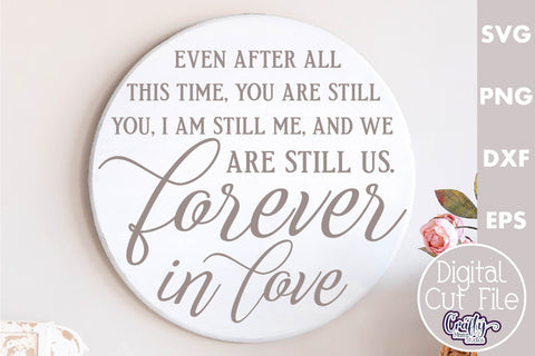 Farmhouse Love Round Sign Svg, Forever In Love SVG Crafty Mama Studios 