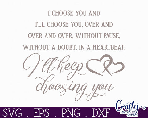 Farmhouse Love Round Sign Svg, I Choose You SVG Crafty Mama Studios 
