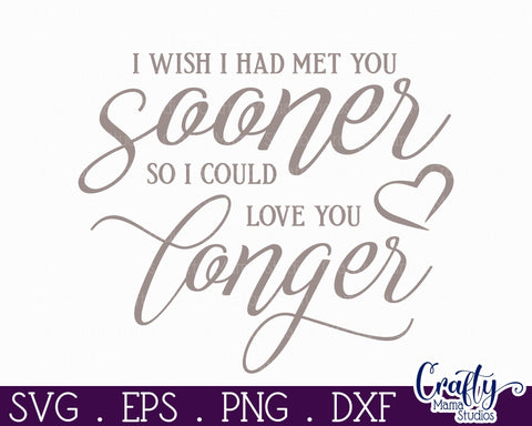 Farmhouse Love Round Sign Svg, I Wish I Met You Sooner SVG Crafty Mama Studios 