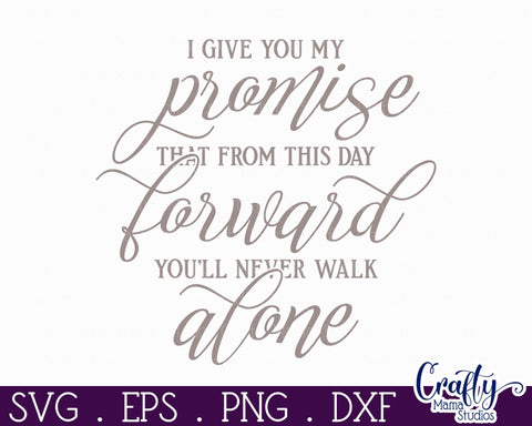 Farmhouse Love Round Sign Svg, You Will Never Walk Alone SVG Crafty Mama Studios 