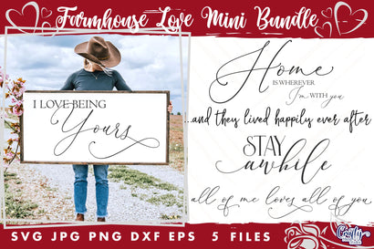 Farmhouse Love Sign Bundle | Home Decor Svg SVG Crafty Mama Studios 