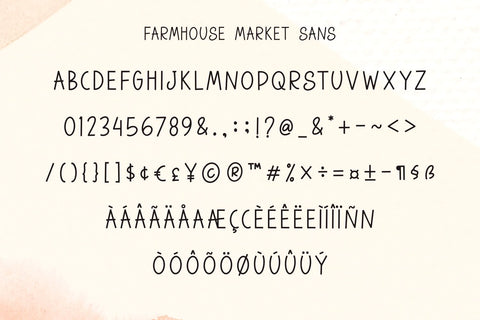 Farmhouse Market Font Mozarella 