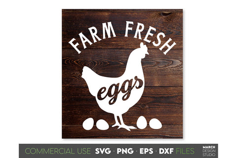 Farmhouse Market Sign SVG, Farm Fresh Eggs SVG PNG DXF EPS SVG March Design Studio 
