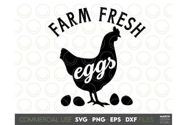 Farmhouse Market Sign SVG, Farm Fresh Eggs SVG PNG DXF EPS SVG March Design Studio 