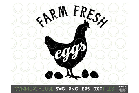 Farmhouse Market Sign SVG, Farm Fresh Eggs SVG PNG DXF EPS SVG March Design Studio 