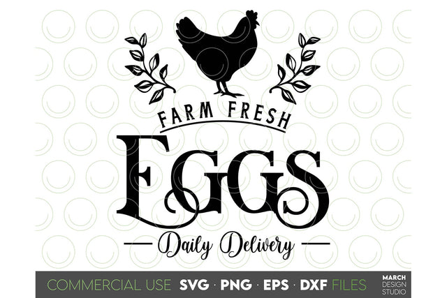 Farmhouse Market Sign SVG, Farm Fresh Eggs SVG PNG DXF EPS SVG March Design Studio 