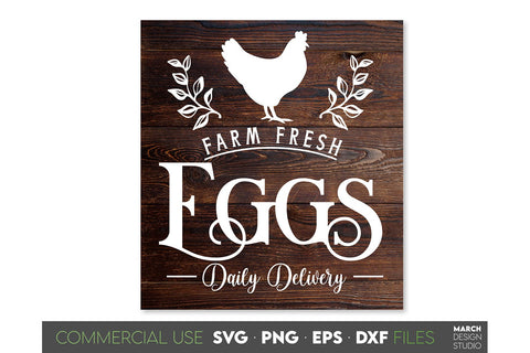 Farmhouse Market Sign SVG, Farm Fresh Eggs SVG PNG DXF EPS SVG March Design Studio 