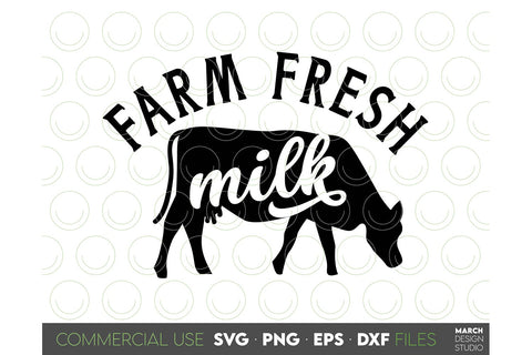 Farmhouse Market Sign SVG, Farm Fresh Milk SVG PNG DXF EPS SVG March Design Studio 