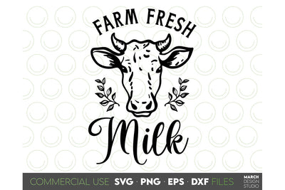 Farmhouse Market Sign SVG, Farm Fresh Milk SVG PNG DXF EPS SVG March Design Studio 