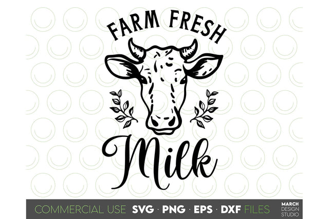 Farmhouse Market Sign SVG, Farm Fresh Milk SVG PNG DXF EPS SVG March Design Studio 