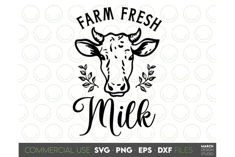 Farmhouse Market Sign SVG, Farm Fresh Milk SVG PNG DXF EPS SVG March Design Studio 