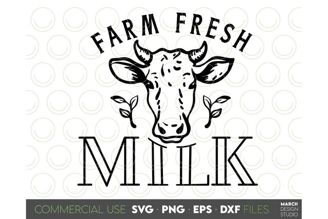 Farmhouse Market Sign SVG, Farm Fresh Milk SVG PNG DXF EPS SVG March Design Studio 