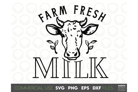 Farmhouse Market Sign SVG, Farm Fresh Milk SVG PNG DXF EPS SVG March Design Studio 