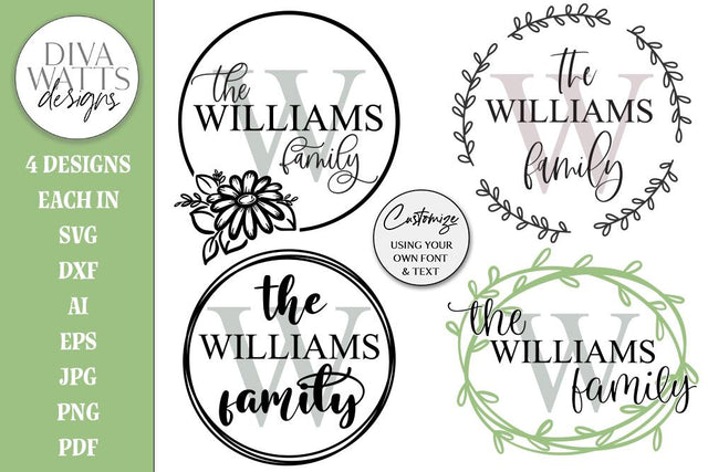 Farmhouse Mini Monogram Bundle - SVG Set SVG Diva Watts Designs 