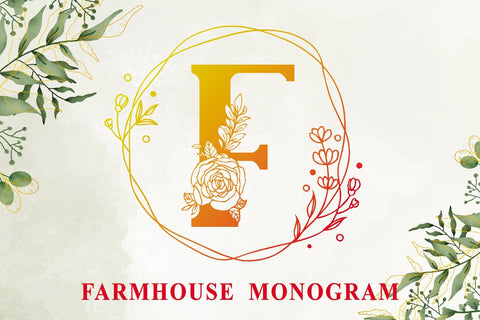 Farmhouse Monogram Font Mozarella 