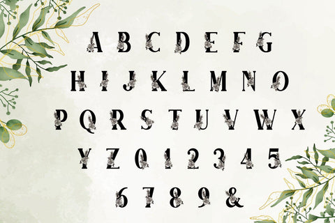 Farmhouse Monogram Font Mozarella 