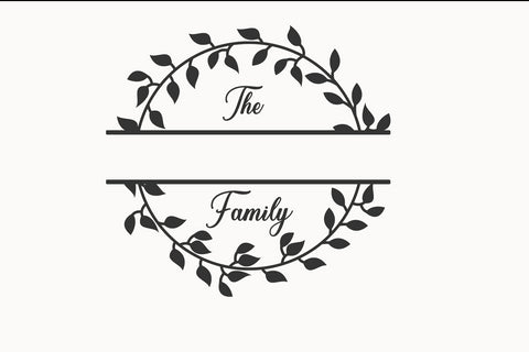 Farmhouse Monogram Wreath Svg Files SVG Chamsae Studio 