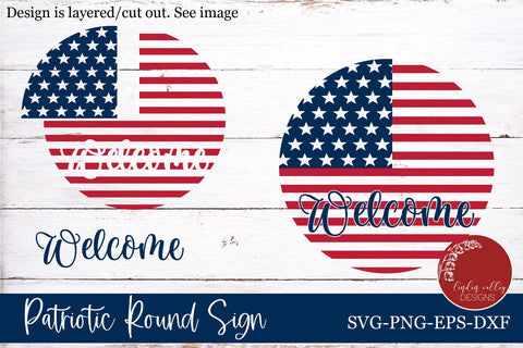 Farmhouse Patriotic SVG-Welcome SVG-4th of July SVG SVG Linden Valley Designs 