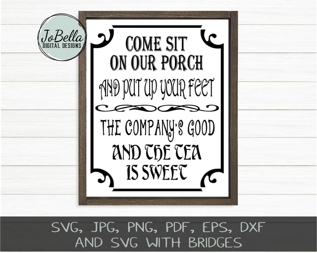 Farmhouse Porch SVG Cut File and Printable SVG JoBella Digital Designs 