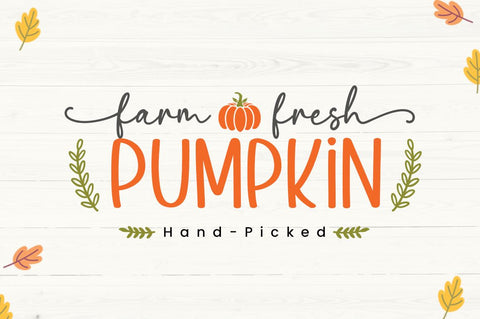 Farmhouse Pumpkin Font Manjali_Studio 