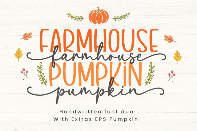 Farmhouse Pumpkin Font Manjali_Studio 