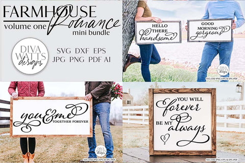 Farmhouse Romance SVG Mini Bundle SVG Diva Watts Designs 