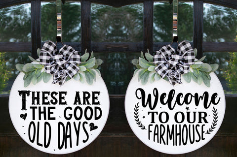 Farmhouse Round Sign Svg Bundle SVG Regulrcrative 