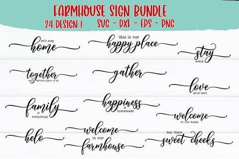 Farmhouse sign Bundle , home sign bundle, 24 Designs SVG Chamsae Studio 