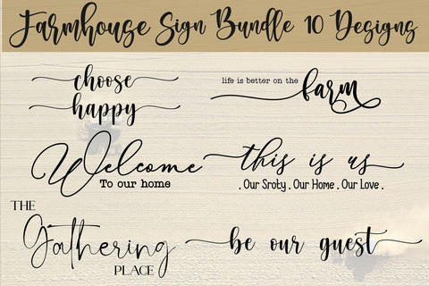 Farmhouse sign Bundle , home Svg bundle 10 designs file SVG Chamsae Studio 