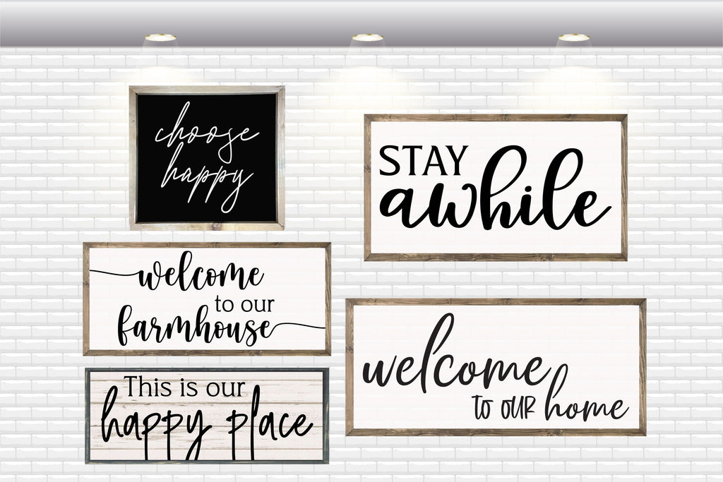 Farmhouse Sign Bundle - SVG, PNG, DXF, EPS - So Fontsy