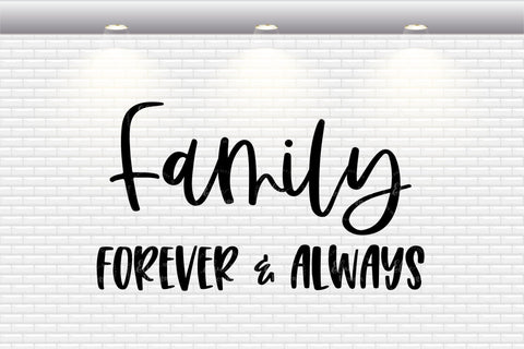 Farmhouse Sign - Family Forever And Always - SVG, PNG, DXF, EPS SVG Elsie Loves Design 