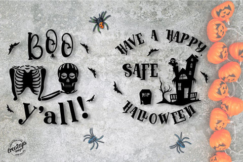 Farmhouse Sign, Halloween Svg, Farmhouse Halloween Bundle with skeleton SVG Createya Design 