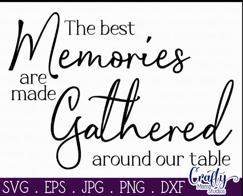 Farmhouse Sign Home Svg, The Best Memories Are Made Gathered SVG Crafty Mama Studios 