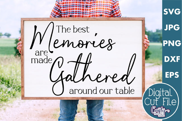 Farmhouse Sign Home Svg, The Best Memories Are Made Gathered SVG Crafty Mama Studios 