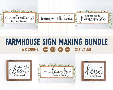 Farmhouse Sign Making SVG Bundle SVG Wood And Walt 