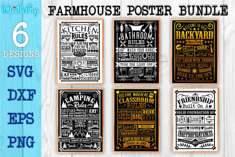 Farmhouse Sign SVG Bundle Farmhouse Kitchen SVG Bundle Farmhouse Reverse Canvas Svg Bundle Home Svg New Home Svg Housewarming Svg Bundle SVG Whistlepig Designs 