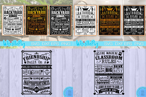 Farmhouse Sign SVG Bundle Farmhouse Kitchen SVG Bundle Farmhouse Reverse Canvas Svg Bundle Home Svg New Home Svg Housewarming Svg Bundle SVG Whistlepig Designs 