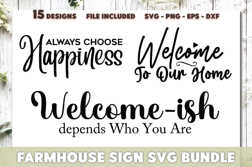 Farmhouse Sign SVG Bundle - So Fontsy