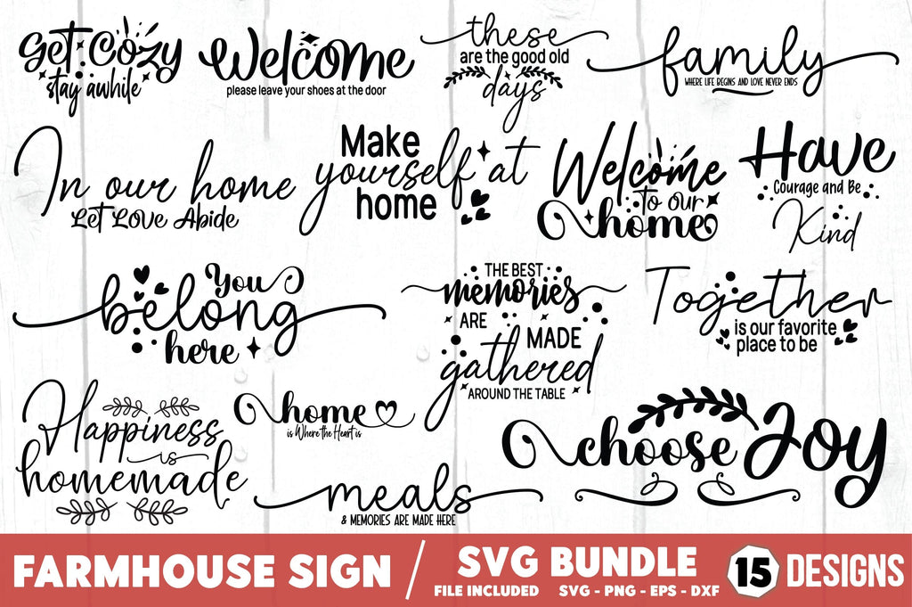 Farmhouse Sign SVG Bundle - So Fontsy